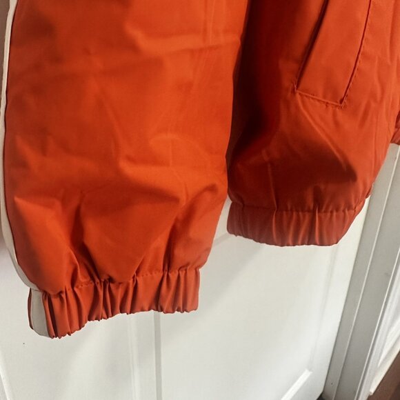 Clemson Men’s Jacket Hooded Fleece-Lined Wind Rain Coat Vinyl Tigers Orange XL - Picture 15 of 16